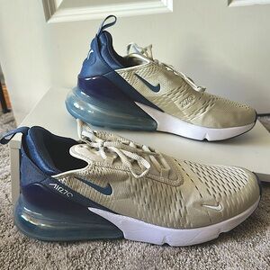 Nike Air Max 270 - women’s size 11 - Light Bone/Diffused Blue/White